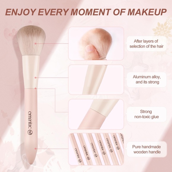 Professional Makeup Brushes Set (15Pcs), Premium Synthetic (Pink) - Picture 2 of 10